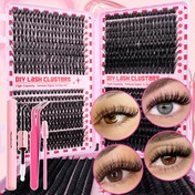 Resim DIY Kirpik Uzatma Seti 400 Adet/800 Adet 3468P Küme Kirpikler, Düğünler, Sevgililer Günü ve Günlük Kullanım İçin Uygun, Kız Arkadaşlarınıza ve İyi Dostlarınıza Hediye 