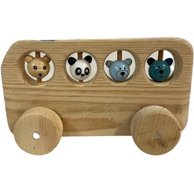 Resim Ahşap Boncuklu Otobüs 