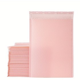 Resim 50 Adet Pembe Köpük Postalı Çantalar - Kendinden Yapışkan, Su Geçirmez Ambalaj, Takı, Kozmetik, Kitap, Giyim için İdeal, Hızlı Kargo ve Lojistik için Uygun, Kendinden Kapanan Poşetler, Dayanıklı Plastik, Köpük Postalı Çantalar 