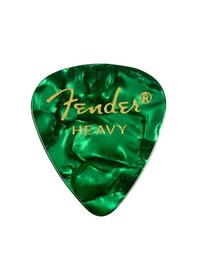 Resim Fender 1980351971 Premium Celluloid 351 Shape Heavy Gitar Penası Green Moto Yeşil İnci Desen Sert Yapı İle Net Ve Parlak Ton 12'li 