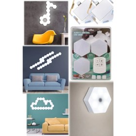 Resim Munico Duvar Lambası Oturma Odası Dekorasyonu Petek Lambası Atmosfer Lambası Dokunmatik Indüksiyon Dekor 