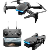 Resim Çift Kameralı Katlanabilir Drone – Otomatik Kalkış/iniş, 360° Takla, Yedek Batarya & Aksesuarlar 