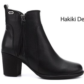 Resim Gönderi R Kadın Siyah Floter Fermuarlı Kalın Topuklu Hakiki Deri Bot Gkzb13410406 Siyah Floter 