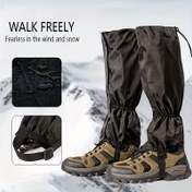 Resim Outdoor Ayarlanabilir Kar Bacak Gaiterleri | Kayak, Yürüyüş ve Dağcılık için Dayanıklı Elastik Manşetli Polyester 