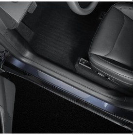 Resim Tesla Model Y Juniper İçin Uyumlu Kapı Eşik Koruma Seti- 4 Parça Siyah 