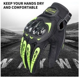 Resim Dancemonkey Erkek Kadın Motosiklet Eldiveni - Nefes Alabilir, Dokunmatik, Darbe Dayanıklı, Konforlu Uyumlu Kaymayacak 