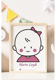 Resim İlk Saçım Çerçevesiz Bebek Anı Kartı İle Bebeğimin İlk Saç Hatıra 