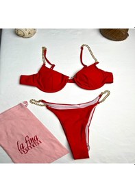 Resim Serafina Kırmızı Bikini Set Çok Renkli 