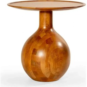 Resim Wood Tekli Mantar Ahşap Orta Sehpa Fiskos Çiçeklik Decorative 