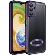 Resim Fibaks Samsung Galaxy A54 Kılıf Kamera Lens Korumalı Şeffaf Renkli Logo Gösteren Parlak Kapak 