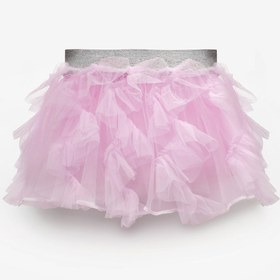Resim Pembe Üzeri Fırfır Detaylı Kız Çocuk Tül Etek - Mildred - Pembe / 8 Yaş 