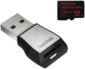 Resim SanDisk 128GB Extreme Pro MicroSDXC UHS-II 4K Hafıza Kartı, 275MB/sn'e kadar - SDSQXPJ-128G-GN6M3 