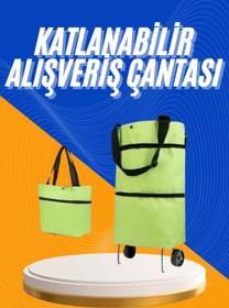 Resim shopwave Alışveriş Çantası Katlanabilir Pazar Arabası Tekerlekli Pazar Arabası Katlanabilir 