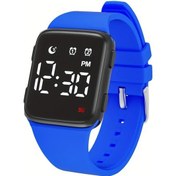 Resim Sunshine022 Derin Mavi Erkek Ve Kadınlar İçin Çok Fonksiyonlu Kare Dijital Saat Yüzme Alarm Kronometre Otomatik Tarih Diğer 