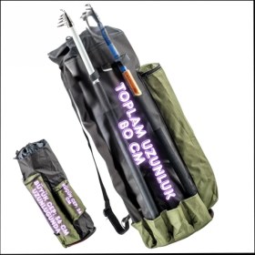 Resim Savex Uyguna-Yakala Haki-Siyah 80 cm Kamış Çantası Boru Tipi -MAL.452 