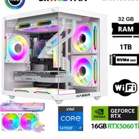 Resim XASER Cube X240 i7 14700F 32GB DDR5 Ram 1TB M.2 NVMe SSD 16GB RTX5060 Ti Sıvı Soğutmalı Masaüstü Oyu 