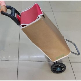 Resim ve Dayanıklı Türk Malı Standart Pazar Arabası Rahat Alışveriş Için Çift Tekerlekli El Arabası 