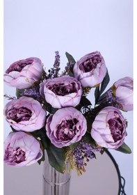 Resim Yapay Çiçek Sitesi Yapay 12 Dallı Lüx Şakayık Lila Lila 