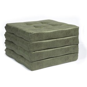 Resim Sandalye Minderi Koltuk Minderi Su İtici Kumaş 50x50x8cm 4lüyeşil 