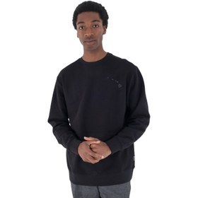 Resim Hurley Good Kai Tiki Crew Erkek Siyah Sweatshirt 