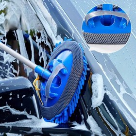 Resim Uzatılabilir Saplı Mikrofiber Araba Yıkama Fırçası, Yumuşak Çiziksiz Chenille Araba Yıkama Araçları, Kolay Tutuş, Dayanıklı, Kolay Araba Yıkama İçin 