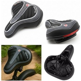 Resim Bisiklet Sele Elastomer Yaylı Soft Doku A Kalite Bisiklet Selesi Reflektörlü Bisiklet Oturak Siyah 