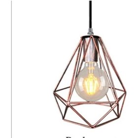 Resim Rys Retro Kafesli Bakır Patinalı Dekoratif Rustik Tekli Sarkıt Av 