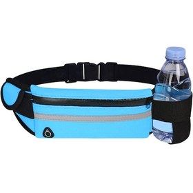 Resim Moveevo Geniş Boy Su Geçirmez Spor Bel Çantası - Spor, Yürüyüş, Seyahat İçin Suya Dayanıklı Telefon Kılıfı - Mavi 67-120 Cm Bel Çevresi Çok Renkli 