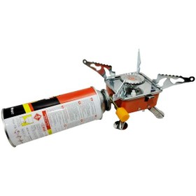 Resim Küçük Boy Kamp Ocağı Portatif Kartuş Gazlı Piknik Ocak 2 Adet Kar 