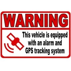 Resim TSC 4 Adet Gps Tracing Takip Etiketi Uyarı Yapıştırması 10CM MD19 