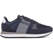 Resim BOSS Erkek Marka Logolu Rahat Taban Bağıcıklı Lacivert Sneaker 50498921-401 