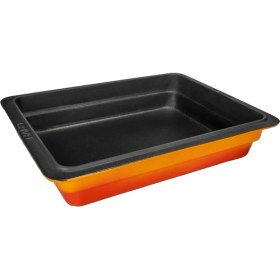 Resim Lava Döküm Dikdörtgen 1/2 Gastronomi Küvet Ölçü 26X33CM. - Turuncu 
