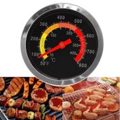 Resim 1 adet Yeni Marka Yeni Termometre Paslanmaz Çelik BBQ Dumanlı BBQ Termometresi 10-400 Sıcaklık 