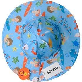 Resim Soleda Uv Korumalı Çift Taraflı Ayarlanabilir Bebek Çocuk Şapkası Journey Under The Sea Mavi 