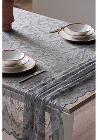 Resim Croco Masa Örtüsü 145x240cm - Gri 