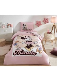 Resim Özdilek Disney Minnie Garden Ranforce Tek Kişilik Nevresim Takımı Pembe Pembe 