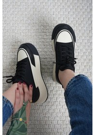 Resim Guja Rachel Hakiki Deri Kadın Spor Ayakkabı Siyah-siyah Siyah 