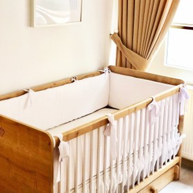 Resim Ekru Bumper / Kırık Beyaz Beşik Yan Koruma - 75x115 