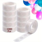 Resim 1000 Şeffaf Çift Taraflı Balon Yapışkan Noktaları - Düğünler, Doğum Günleri & Parti Süslemeleri için Çıkarılabilir Yapışkan Bant, 1cm Çapında, Geride Kalıntı Bırakmaz 