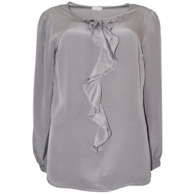 Resim BULALGİY Kadın Vizon Saf İpek Bluz - BGA00036M 