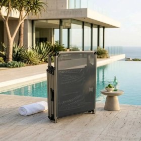 Resim Missidea Alüminyum Katlanır ve Taşınır Şezlong Capi+Antrasit 