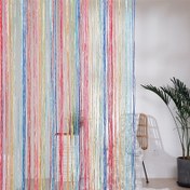 Resim 1 Adet Renkli Tinsel Simli Perde - Polyester Kapı & Pencere Dekorasyonu, Çubuk Cebi Üst Tarzı, Hafif & Dayanıklı, Temizlemesi Kolay, Oturma Odası, Yatak Odası, Dolap veya Etkinlik Arka Planı, Parti Arka Planı İçin Mükemmel | Dekoratif Oda Vurgusu | Polyester Perde, Oturma Odası İçin Perdeler 