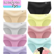 Resim 7 Paket Makaron Renkleri Genç Kızlar İçin Üçgen Külot, %92 Polyester %8 Spandex, Yumuşak Rahat Nefes Alabilen Elastik İç Çamaşırı, Tüm Mevsimler İçin Örgü Kumaş, Düzenli Uygunluk, 170gsm 