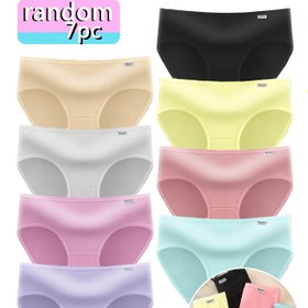 Resim 7 Paket Makaron Renkleri Genç Kızlar İçin Üçgen Külot, %92 Polyester %8 Spandex, Yumuşak Rahat Nefes Alabilen Elastik İç Çamaşırı, Tüm Mevsimler İçin Örgü Kumaş, Düzenli Uygunluk, 170gsm 