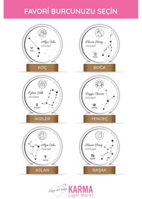 Resim Astroloji Burç Temalı Kişiye Özel Led Gece Lambası Masif Ahşap Tabanlı Usb Kablolu Pleksi Led Gece Lambası 