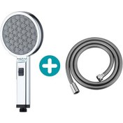 Resim T-May Banyo Gediz El Duş Başlığı Vera Banyo Duş Hortumu Pvc Kopma Krom 