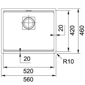 Resim Franke Kubus 2 Kng 110-52 Granit Nero Eviye 