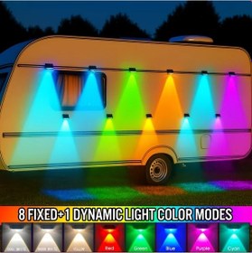 Resim Gaojunshop01 2li Solar Led Aydınlatma Rgb Beyaz Bahçe Balkon Teras Havuz Duvar Dekor 