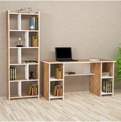 Resim Kalender Dekor Avel-twins Snow 145 Cm Çalışma Masası Takımı Avts02 