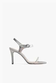 Resim Shoes & More Klerr - Gri Saten - Topuklu 